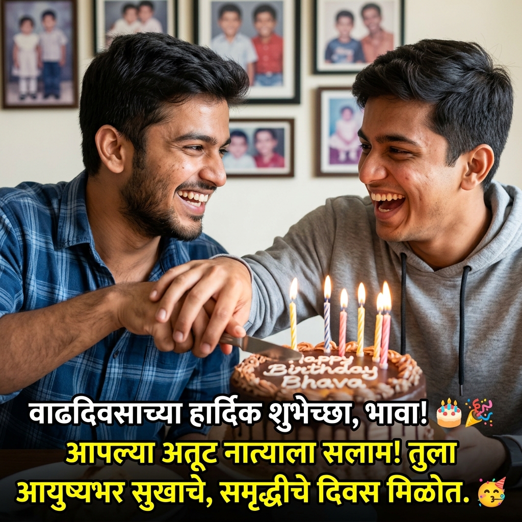 256+ Birthday Wishes for Cousin in Marathi 2026