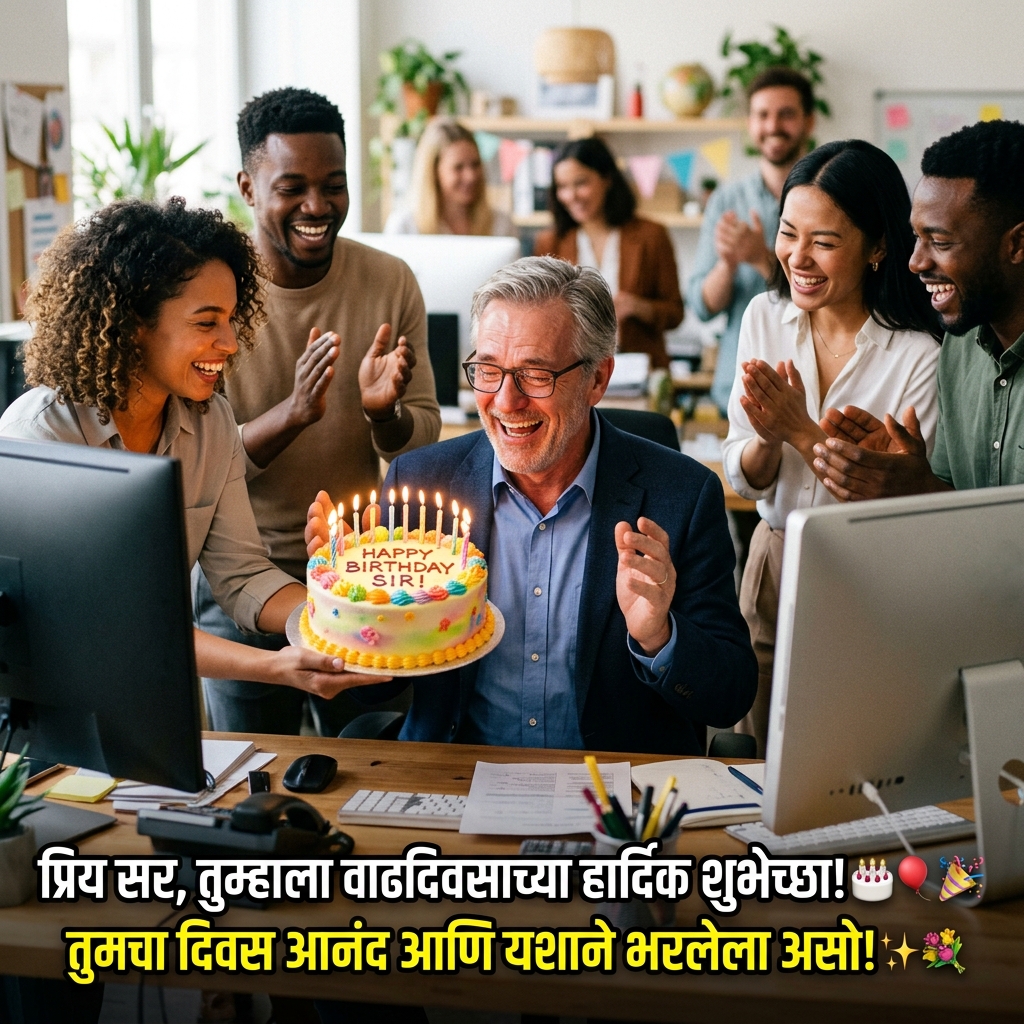 Birthday Wishes for Boss in Marathi
