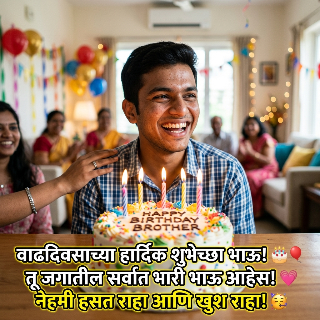 Birthday Wishes for Brother / Bhau / Bhai in Marathi