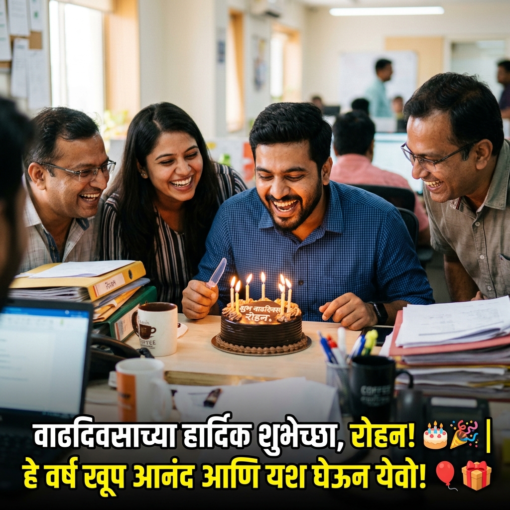 Birthday Wishes for Colleague in Marathi