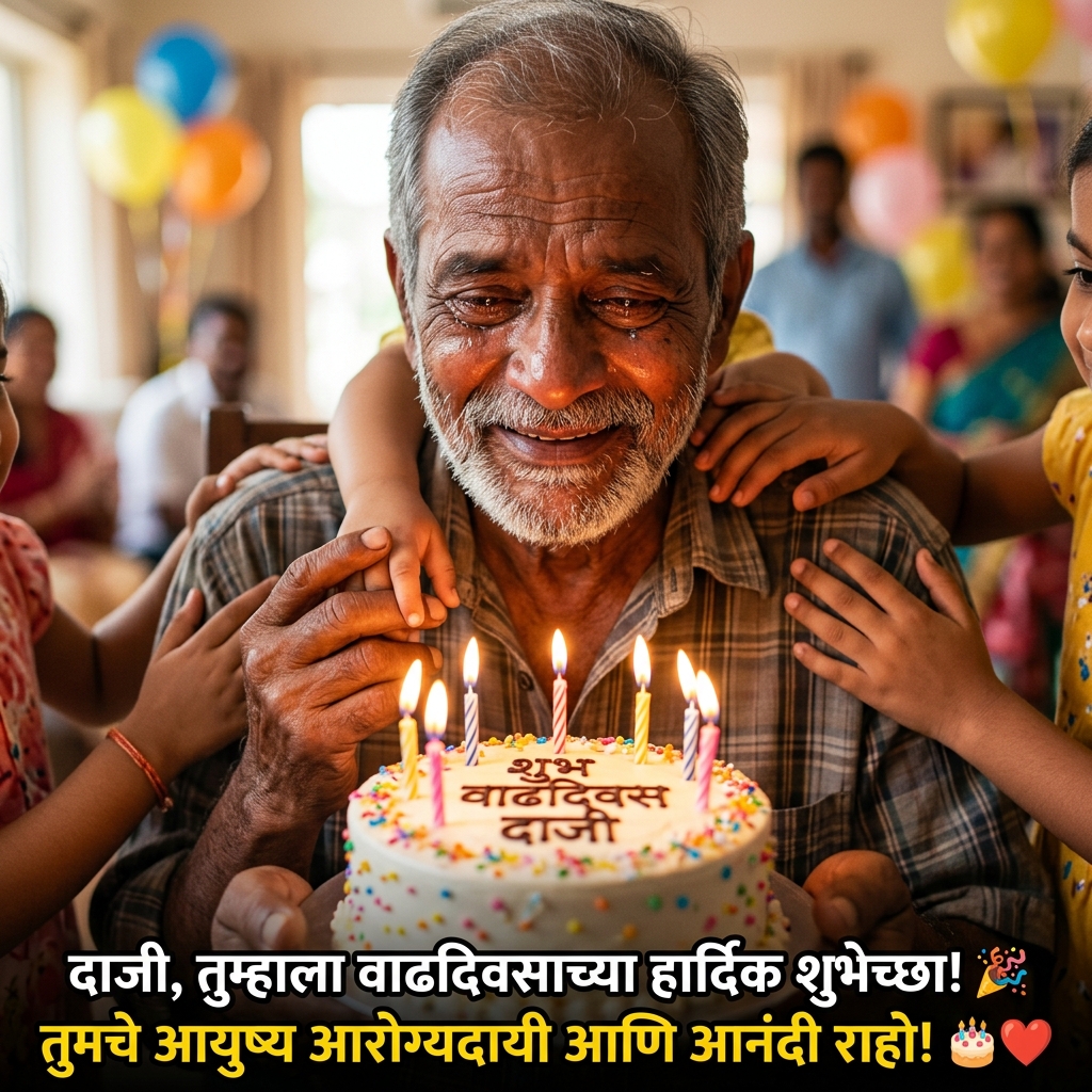 Birthday Wishes for Daji (Grandfather) in Marathi