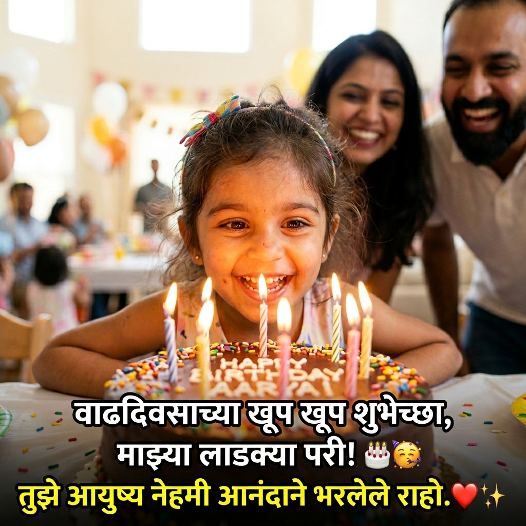 Birthday Wishes for Daughter / Mulgi in Marathi