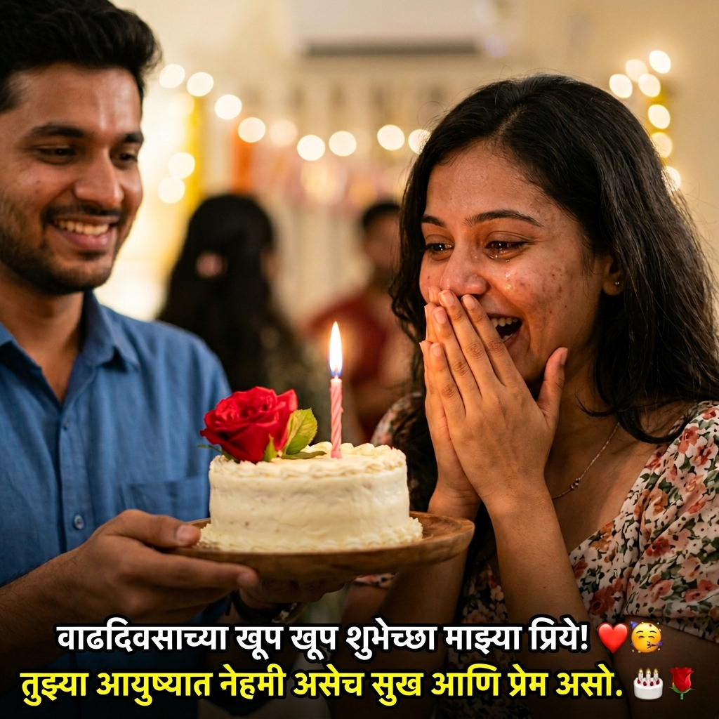 Birthday Wishes for Girlfriend / GF in Marathi