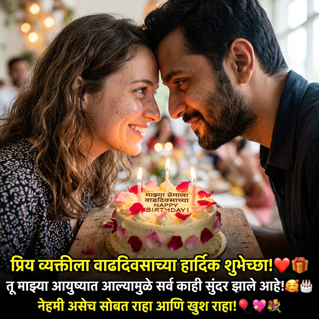 Birthday Wishes for Love/Lover in Marathi