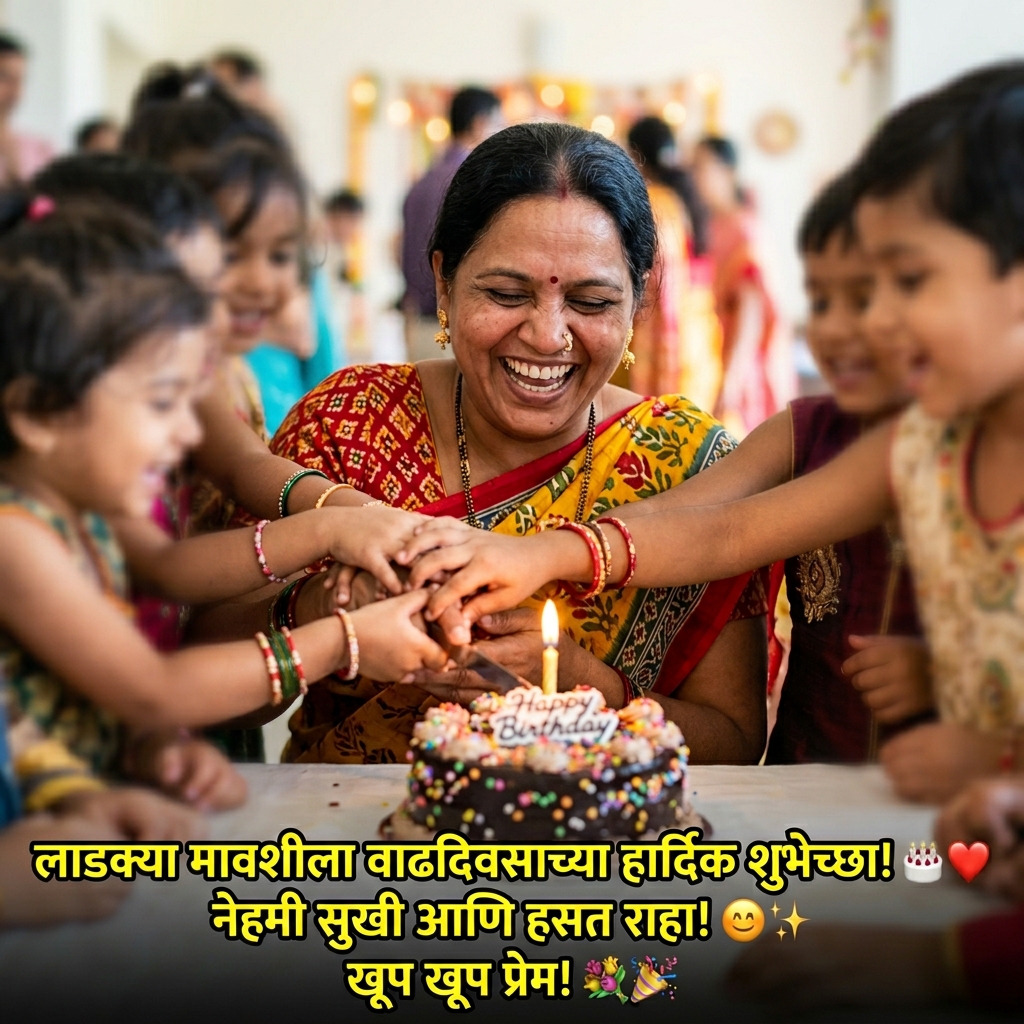 Birthday Wishes for Mavshi (Aunt) in Marathi