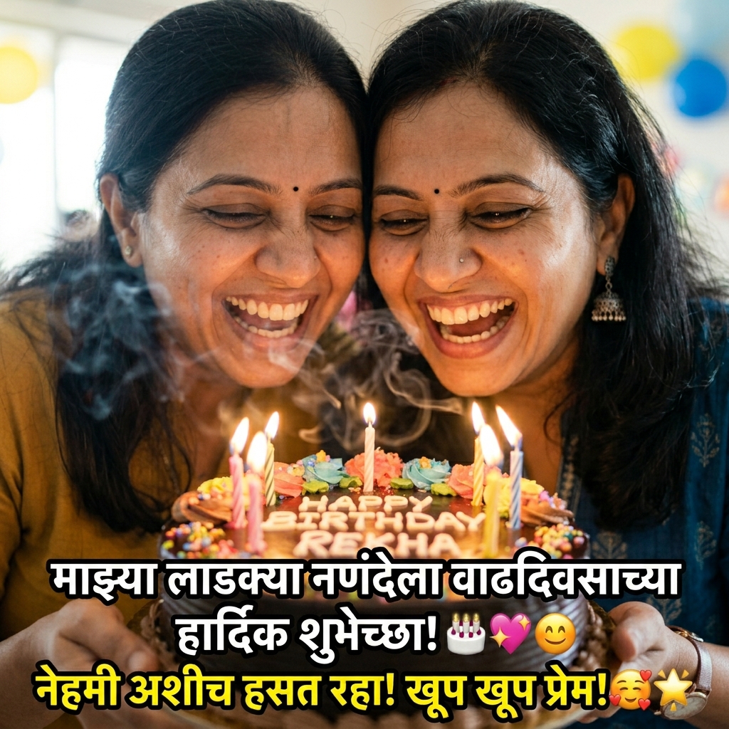 Birthday Wishes for Nanad (Sister-in-law) in Marathi