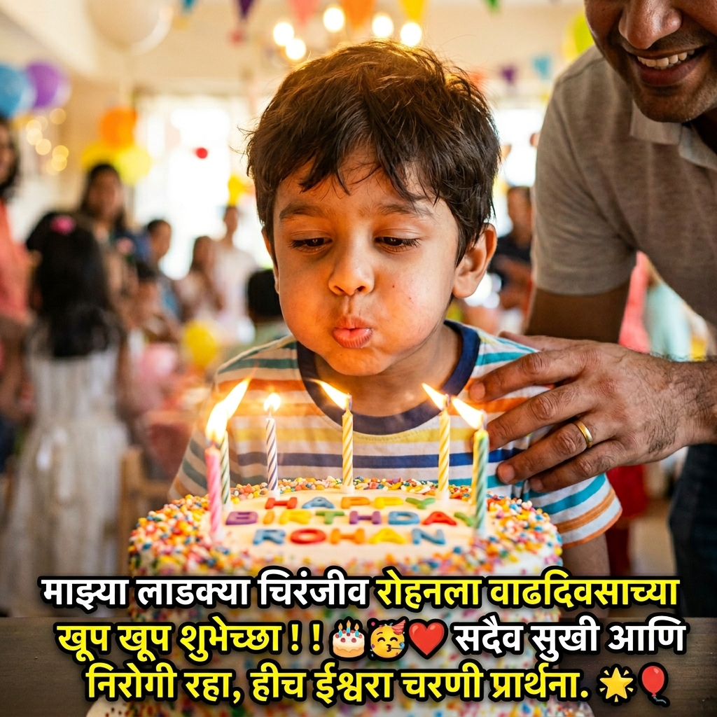 Birthday Wishes for Son / Mula in Marathi
