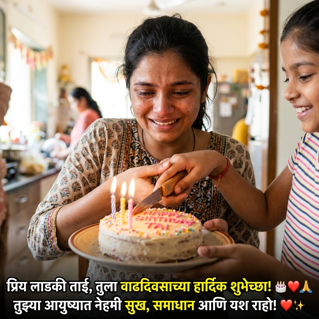 Birthday Wishes for Tai (Elder sister) in Marathi
