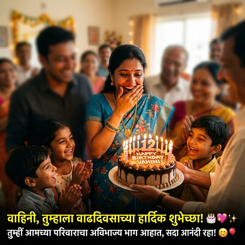 Birthday Wishes for Vahini (Sister-in-law) in Marathi
