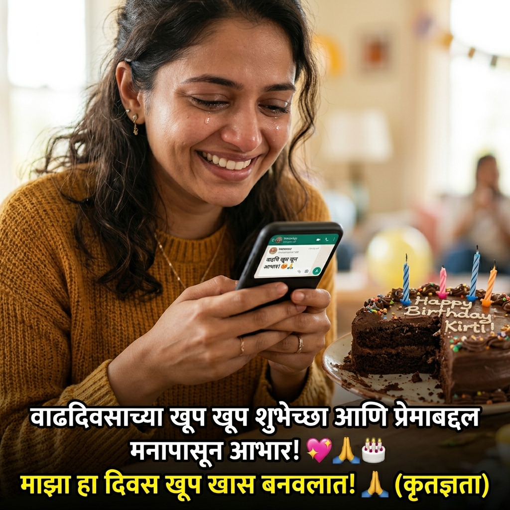 Thank You for Birthday Wishes / Abhar in Marathi