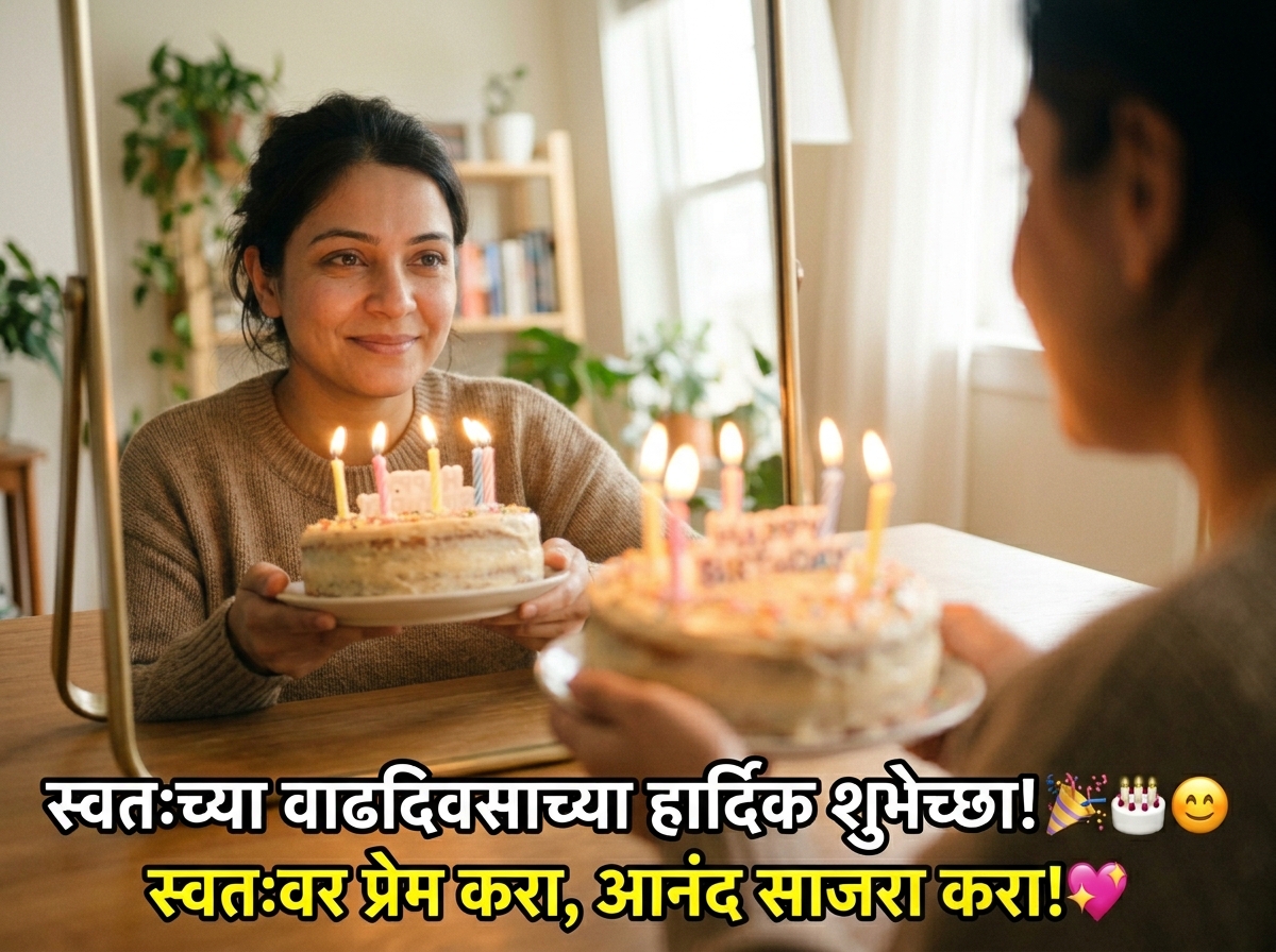 Self Birthday Wishes in Marathi