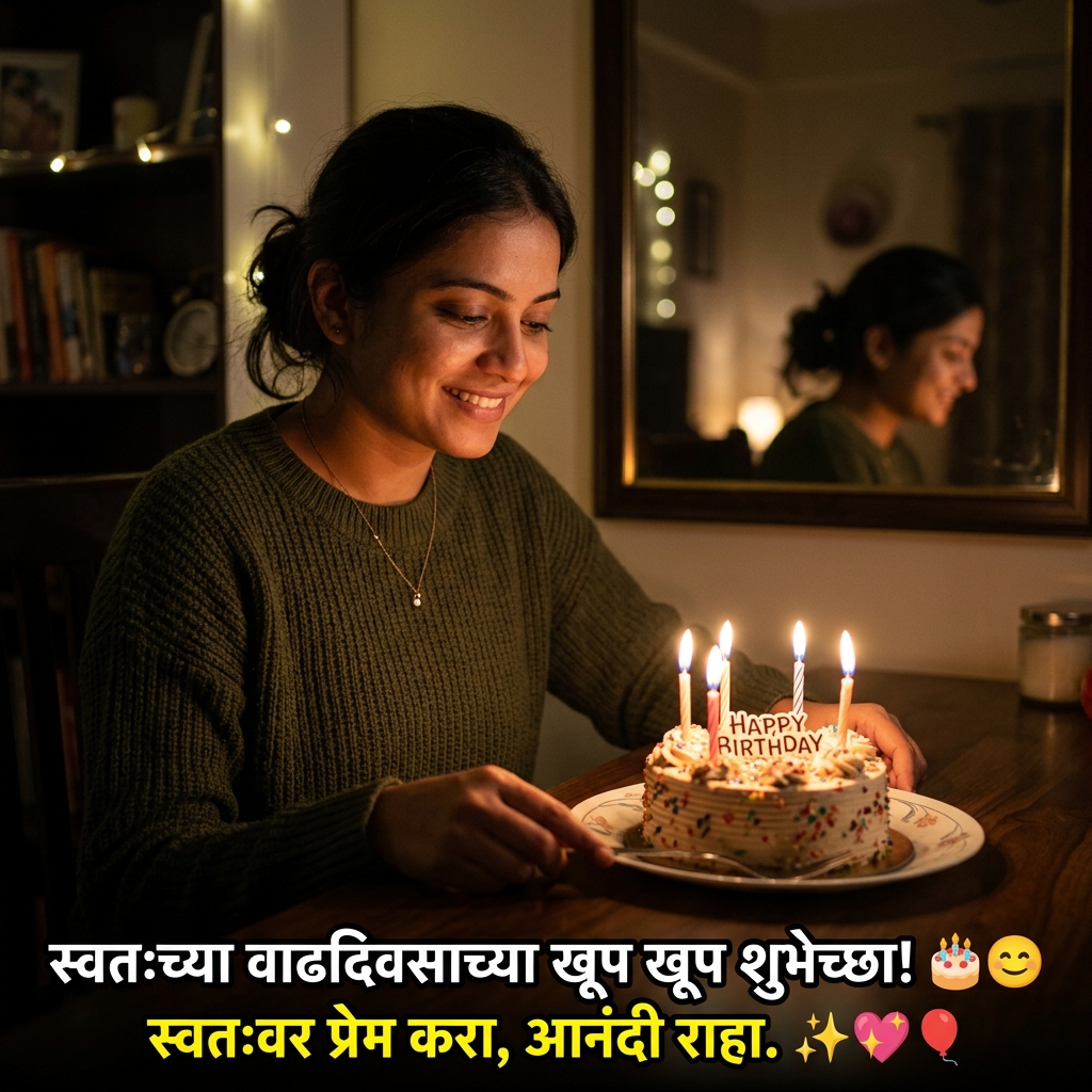Self Birthday Wishes in Marathi