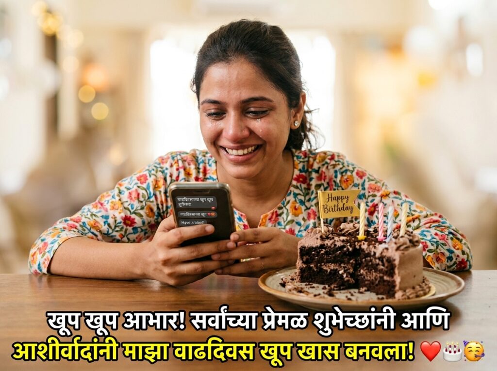 Thank You for Birthday Wishes / Abhar in Marathi