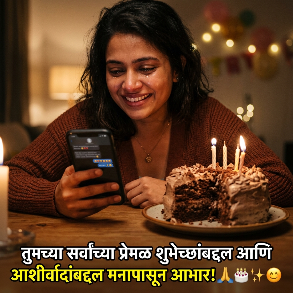 Thank You for Birthday Wishes / Abhar in Marathi