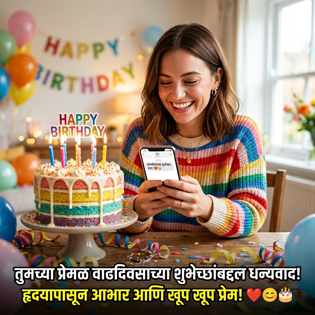 Thank You for Birthday Wishes / Abhar in Marathi